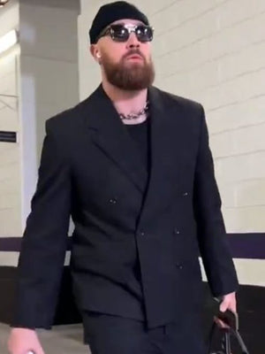 Travis Kelce AFC Championship Black Suit