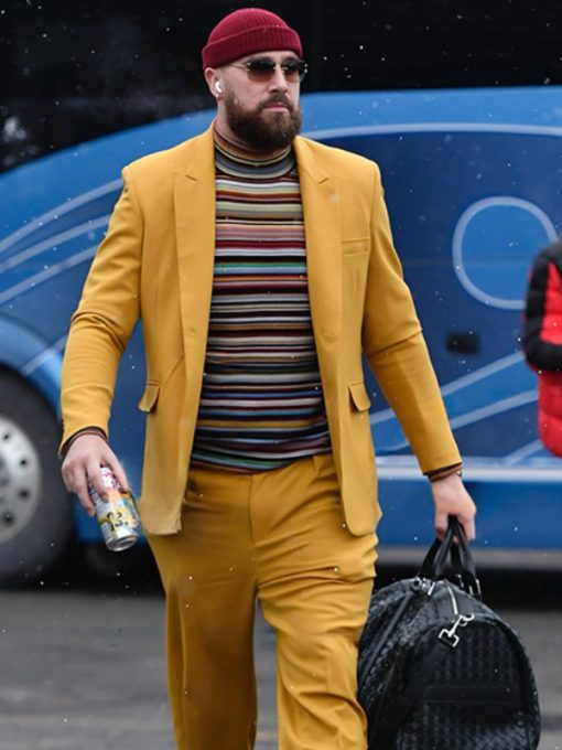 Travis Kelce Yellow Suit