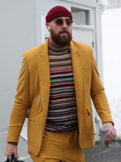 Travis Kelce Yellow Suit 1   - from alligatorwarehouse.com