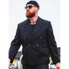 Travis Kelce AFC Championship Rounded Cuffs Black Suit 3   - from alligatorwarehouse.com