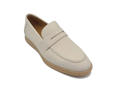 Tumble Calfskin Penny Loafer 3 KS715-02BONE85  - from alligatorwarehouse.com