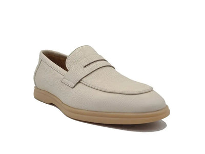 Tumble Calfskin Penny Loafer 4 KS715-02BONE85  - from alligatorwarehouse.com