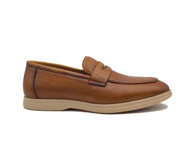 Tumble Calfskin Penny Loafer 10 KS715-02BONE85  - from alligatorwarehouse.com