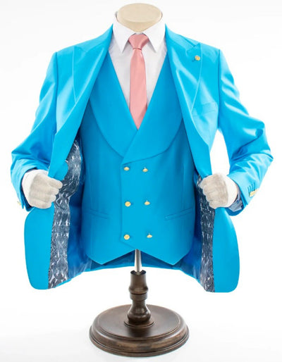 Turquoise 3-Piece Slim-Fit Suit 1   - from alligatorwarehouse.com