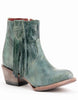 Ferrini Women's Fringe Round Toe Ankle Boots Handcrafted - Turquoise 2 61011-50-060-B  - from alligatorwarehouse.com
