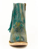 Ferrini Women's Fringe Round Toe Ankle Boots Handcrafted - Turquoise 6 61011-50-060-B  - from alligatorwarehouse.com