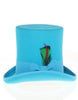 Victorian Steampunk Top Hat - 1800 19th Century - Dressy Loden Felt Top Turquoise Hat 2   - from alligatorwarehouse.com