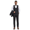 2025 Black Paisley 3pc Men's Suit Tuxedo by Tazzio 2   - from alligatorwarehouse.com