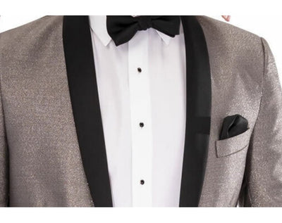 Mens Slim Fit Tuxedo Jacket Black Satin Shawl Lapel 2   - from alligatorwarehouse.com
