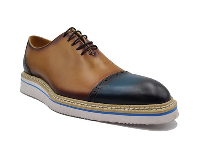 Two Tone Cap toe Calfskin Oxford 10 KS552-20TNAVYBLUE8  - from alligatorwarehouse.com