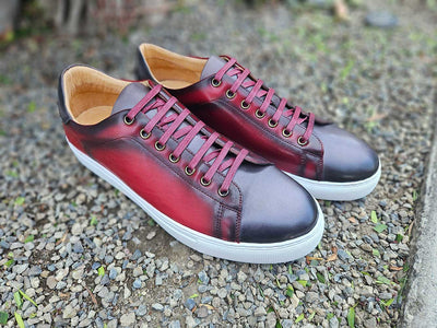 Two Tone Leather Dress Sneaker 5 KS637-01TBLCO75  - from alligatorwarehouse.com