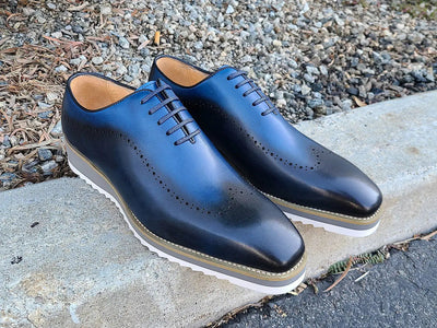 Two Tone Oxford With Lightweight Sole 10 KS515-33TBLACKGRAY75  - from alligatorwarehouse.com