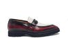 Two Tone Patent Leather Penny Loafer 3 KS480-102PTBURGWHITE75  - from alligatorwarehouse.com