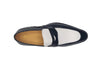 Two Tone Patent Leather Penny Loafer 17 KS480-102PTBURGWHITE75  - from alligatorwarehouse.com