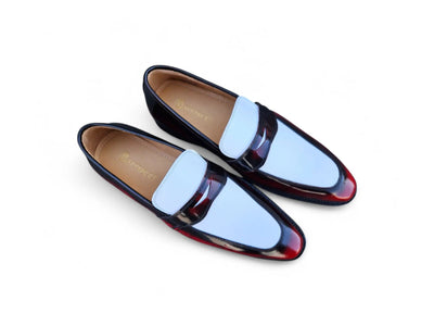 Two Tone Patent Leather Penny Loafer