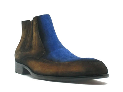 Two Tone Suede Chelsea Boots 4 KB478-107STNAVYGRAY75  - from alligatorwarehouse.com