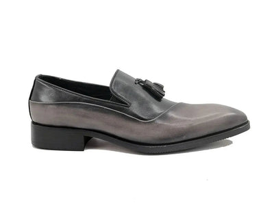 Two Tone Tassel Loafer 1 KS503-68TGRAYBLACK75  - from alligatorwarehouse.com