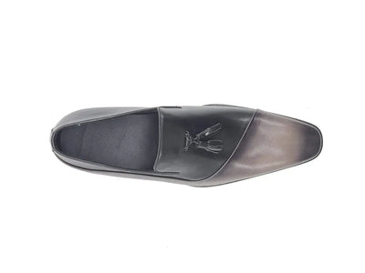 Two Tone Tassel Loafer 3 KS503-68TGRAYBLACK75  - from alligatorwarehouse.com