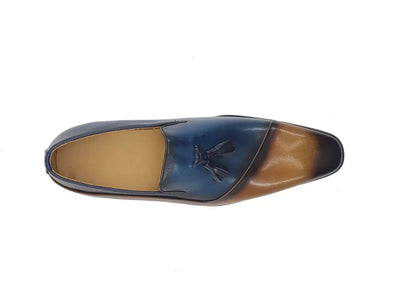 Two Tone Tassel Loafer 10 KS503-68TGRAYBLACK75  - from alligatorwarehouse.com