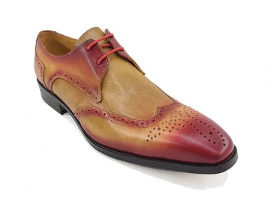 Two Tone Wingtip Blucher Oxford 7 KS503-69TREDCOGNAC75  - from alligatorwarehouse.com
