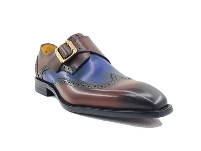 Two Tone Wingtip Monk Strap 8 KS509-30TBROWNTAN14  - from alligatorwarehouse.com