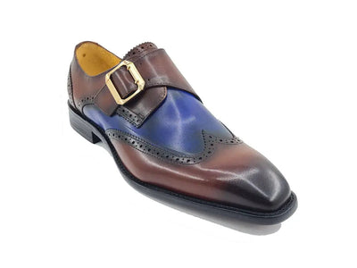 Two Tone Wingtip Monk Strap 9 KS509-30TBROWNTAN14  - from alligatorwarehouse.com