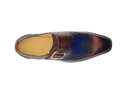Two Tone Wingtip Monk Strap 10 KS509-30TBROWNTAN14  - from alligatorwarehouse.com