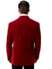 Men's Two Button Classic Velvet Blazer In Red 9   - from alligatorwarehouse.com
