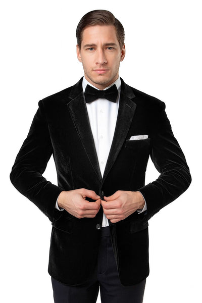 Men's Two Button Classic Velvet Blazer In Red 8   - from alligatorwarehouse.com