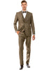 Men's Two Button Vested Vintage Style Tweed Wedding Suit in Tan 2 OR-1068  - from alligatorwarehouse.com