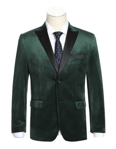 Mens Classic Velvet Tuxedo Dinner Jacket in Dark Hunter Green 1 HD-3020  - from alligatorwarehouse.com