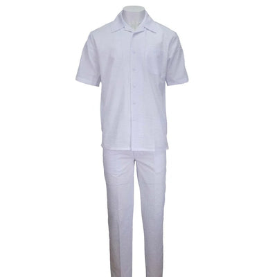 White Seersucker 2pc Set 2   - from alligatorwarehouse.com