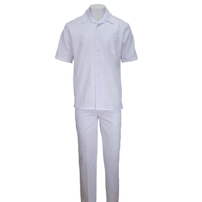 White Seersucker 2pc Set