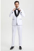 Men's Stacy Adams Vested One Button Shawl Lapel Designer Tuxedo in White 2 SMT282H1-08-34R-B  - from alligatorwarehouse.com
