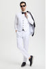 Men's Stacy Adams Vested One Button Shawl Lapel Designer Tuxedo in White 4 SMT282H1-08-34R-B  - from alligatorwarehouse.com