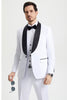 Men's Stacy Adams Vested One Button Shawl Lapel Designer Tuxedo in White 7 SMT282H1-08-34R-B  - from alligatorwarehouse.com