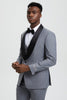 Men's Stacy Adams Vested One Button Shawl Lapel Designer Tuxedo in Grey 6 SMT282H1-09-34R-B  - from alligatorwarehouse.com