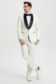 Men's Stacy Adams Vested One Button Shawl Lapel Designer Tuxedo in Ivory
