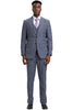 Men's Stacy Adams Two Button Vested Glen Plaid Check Suit in Grey 2 SM166H1-06-38R  - from alligatorwarehouse.com