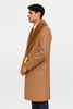 Mens Full Length And Cashmere Overcoat - Winter Topcoats - Light Brown Coat - Dark Camel - Vecuna Color 8   - from alligatorwarehouse.com