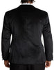 Double Breasted Tuxedo - Velvet Dinner Jacket with Pants in Color Black 9   - from alligatorwarehouse.com