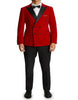 Double Breasted Tuxedo - Velvet Dinner Jacket with Pants in Color Red 2   - from alligatorwarehouse.com