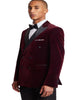 Double Breasted Tuxedo - Velvet Dinner Jacket with Pants in Color Maroon 2   - from alligatorwarehouse.com