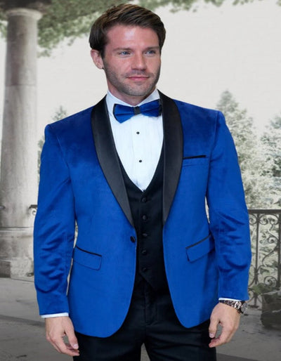 Blue Prom Suit - Blue Homecoming Outfits For Guys Velvet Jacket Royal Blue 1   - from alligatorwarehouse.com