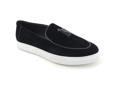 Velvet Sneaker with Leather Tassel 1 KS670-05VBLK7  - from alligatorwarehouse.com