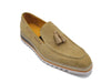 Venetian Suede Loafer with Calfskin Tassel 4 KS550-06SBROWN75  - from alligatorwarehouse.com