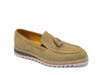 Venetian Suede Loafer with Calfskin Tassel 5 KS550-06SBROWN75  - from alligatorwarehouse.com