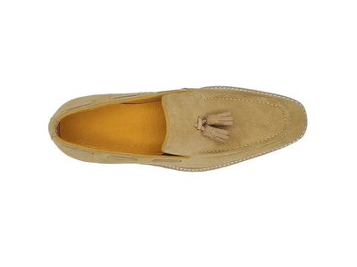 Venetian Suede Loafer with Calfskin Tassel 6 KS550-06SBROWN9  - from alligatorwarehouse.com