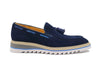 Venetian Suede Loafer with Calfskin Tassel 7 KS550-06SBROWN75  - from alligatorwarehouse.com