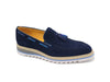 Venetian Suede Loafer with Calfskin Tassel 9 KS550-06SBROWN75  - from alligatorwarehouse.com